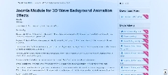 Joomla 3D Wave Background Animation Effects Extension