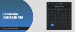 Joomla AA Responsive Calendar Pro Extension