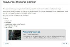 Joomla Article thumbnail button Extension