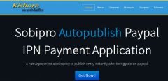 Joomla Autopublish Paypal IPN Payment Application For Sobipro Extension