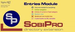 Joomla Entries for SobiPro Extension