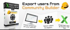 Joomla Export users from Community Builder to Excel or csv file Extension