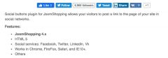 Joomla EXT Social buttons for JoomShopping Extension