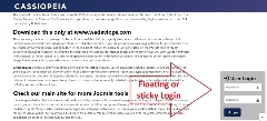 Joomla Floating or sticky Login Extension