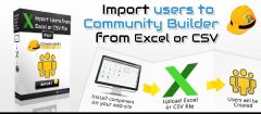 Joomla Import users to Community Builder from Excel or CSV file Extension