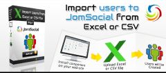 Joomla Import users to JomSocial from Excel or CSV file Extension