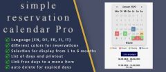 Joomla Itcs Simple Reservation Calendar Pro Extension