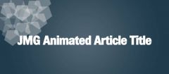 Joomla JMG Animated Article Title Extension