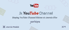 Joomla Jx YouTube Channel Viewer Extension