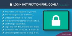 Joomla Login Notification for Joomla Extension