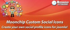 Joomla Moonchip Custom Social Icons Extension