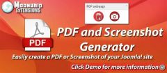 Joomla Moonchip PDF and Screenshot generator Extension