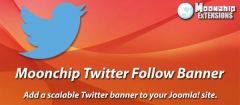 Joomla Moonchip Twitter Follow Banner Extension