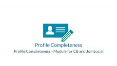 Joomla Profile Completeness for CB Extension