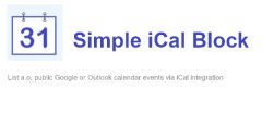 Joomla Simple iCal Block Extension