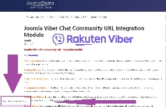 Joomla Viber Chat Community URL Integration Extension