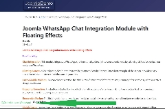 Joomla WhatsApp Chat Integration Floating Effects Extension