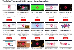 Joomla YouTube Video Thumbnail Grid Layout Extension