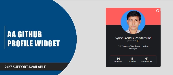 Joomla AA Github Profile Widget  Extension