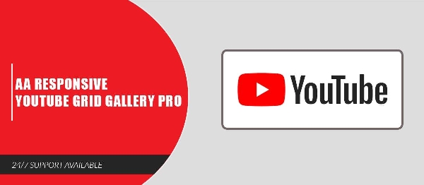 Joomla AA Responsive Youtube Grid Gallery Pro Extension