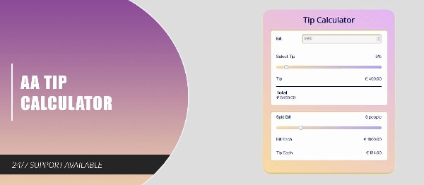Joomla AA Tip Calculator Extension
