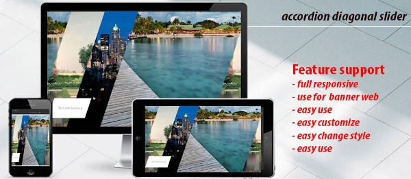 Joomla Accordion Diagonal Slider Responsive Extension