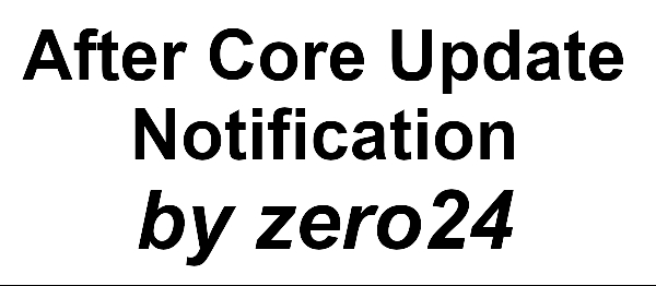 Joomla AfterCoreUpdateNotification Extension