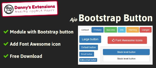 Joomla Ajo Bootstrap Button Extension