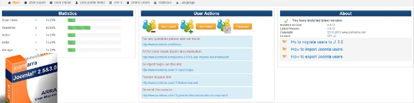 Joomla ARRA User Migrate Extension