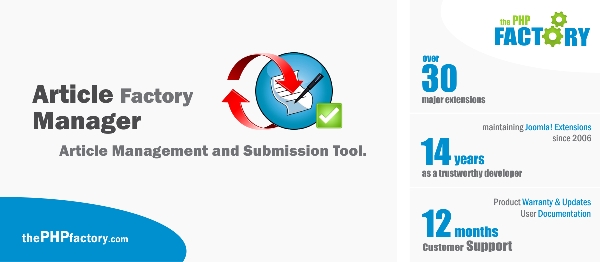 Joomla Article Factory Manager Extension