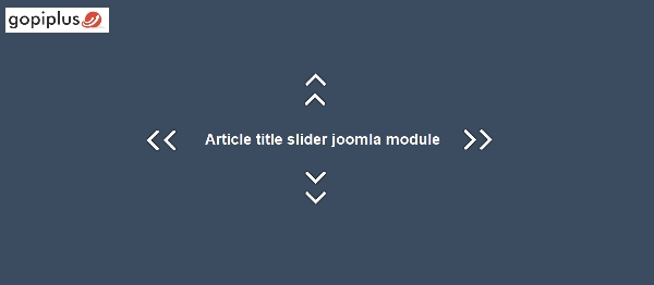 Joomla Article Title Slider Extension