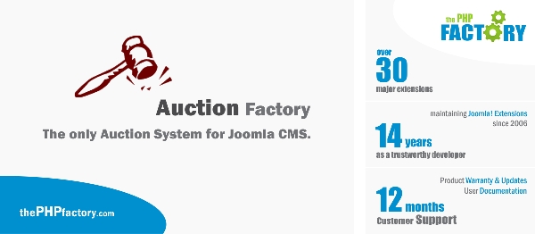 Joomla Auction Factory Extension