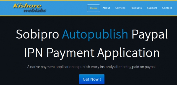 Joomla Autopublish Paypal IPN Payment Application For Sobipro Extension