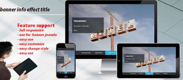 Joomla Banner Info Effect Title Extension