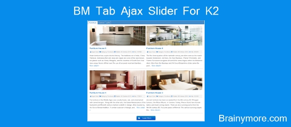 Joomla BM Tab Ajax Slider For K2 Extension