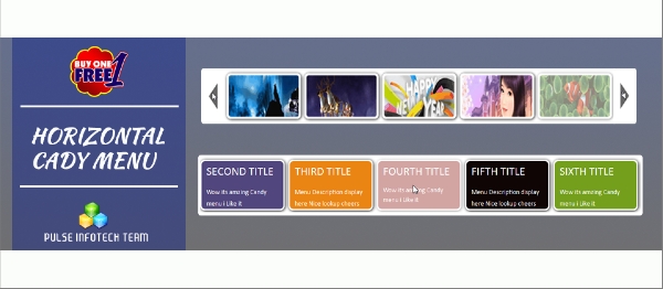 Joomla Candy Horizontal Menu Extension