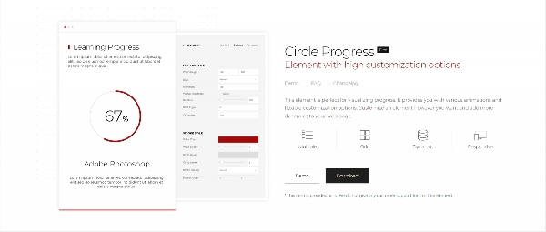 Joomla Circle Progress Element For Yootheme Pro Extension