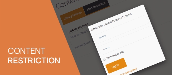 Joomla Content Restriction Popup Extension