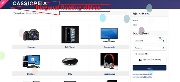 Joomla Customizable Diagonal Ribbon Extension