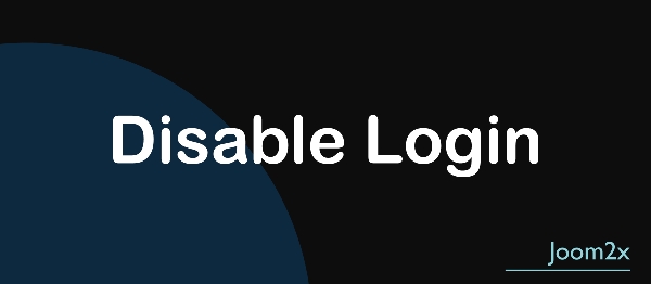 Joomla Disable Login Joom2x Extension