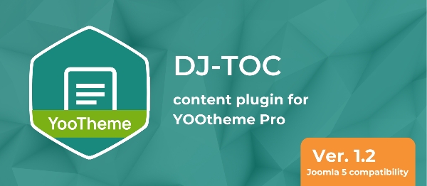 Joomla DJ-TOC - YOOtheme Pro Element Extension