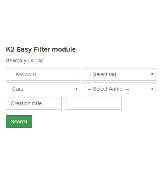 Joomla Easy Filter For K2 Extension