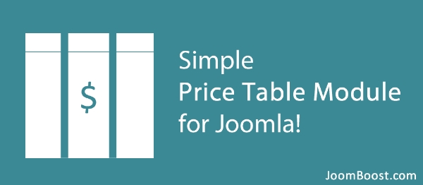 Joomla Easy Price Table Extension