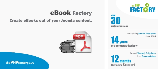 Joomla EBook Factory Extension