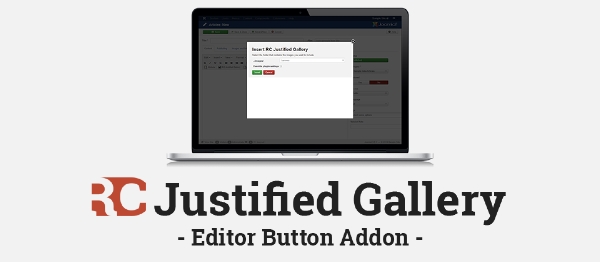 Joomla Editor Button Addon For RC Justified Gallery Extension