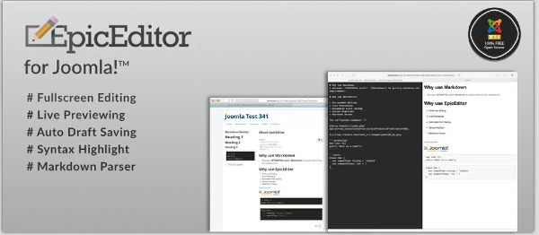 Joomla EpicEditor For Joomla Extension