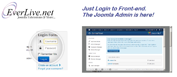 Joomla EV Front-end Admin Navigation Extension