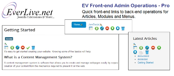 Joomla EV Front-end Admin Operations - Pro Extension