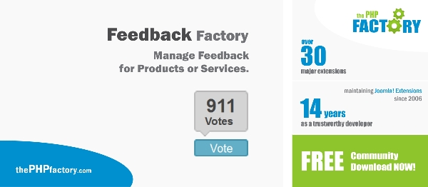 Joomla Feedback Factory Extension