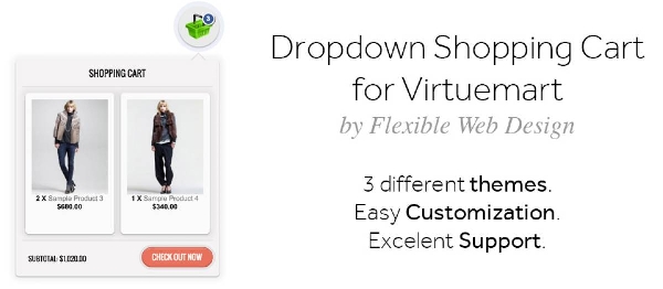 Joomla Flexible Dropdown Shopping Cart For Virtuemart Extension